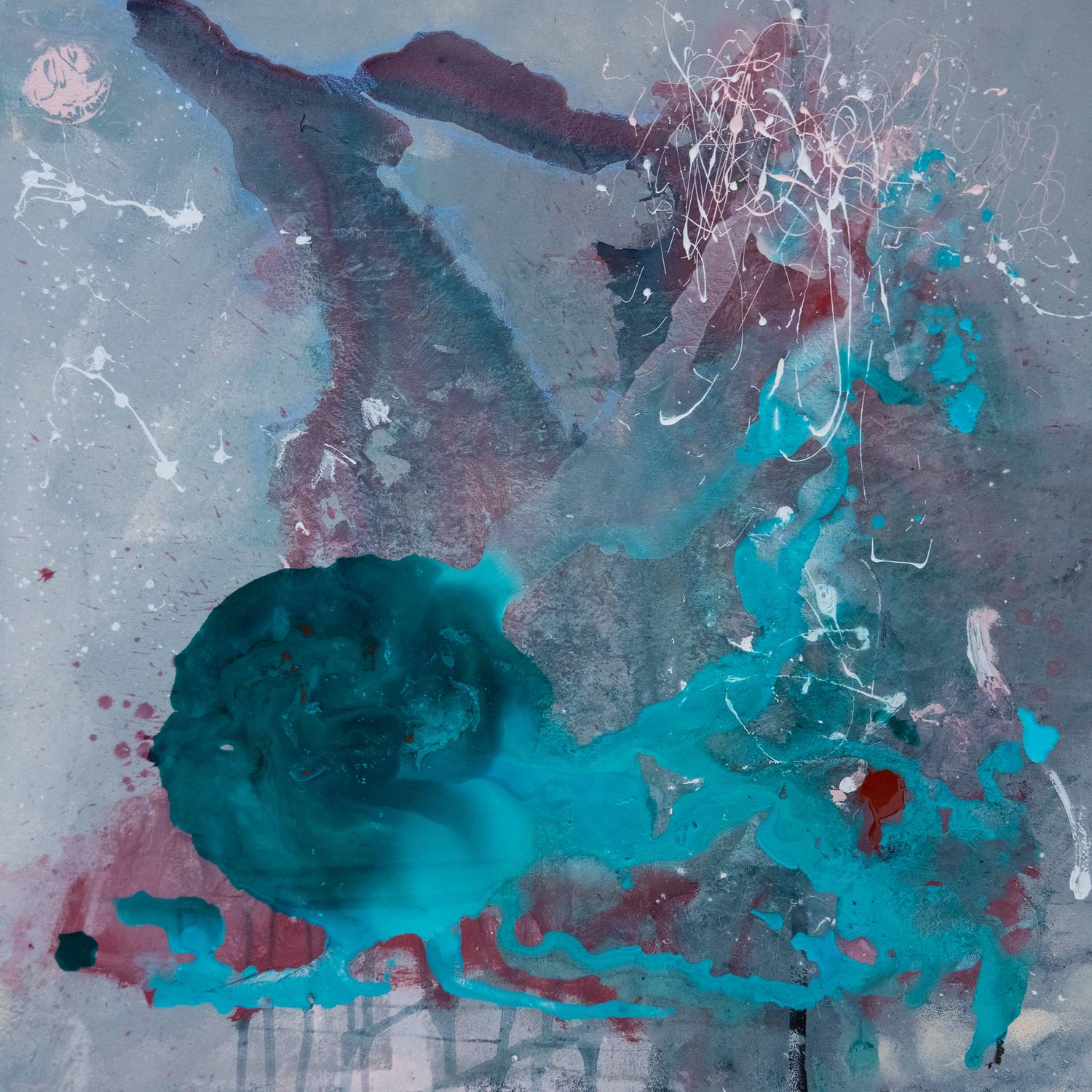 Rad 05, kombinovana tehnika, 130 × 130 cm, 2026