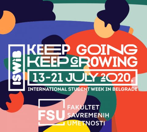 Logo Međunarodne studentske nedelje „Keep going, keep growing”