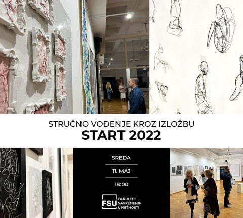 Stručno vođenje kroz izložbu „START 2022” u Umetničkom centru Univerzitetske biblioteke 11. maja