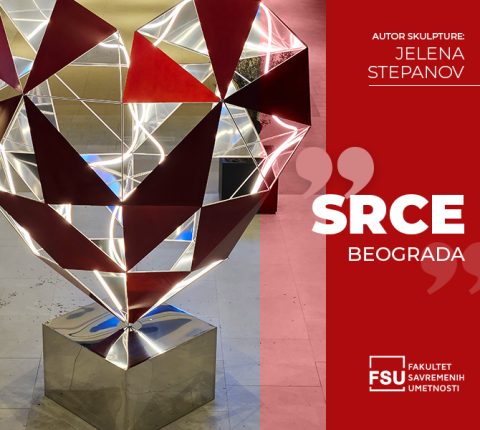 Skulptura „Srce Beograda” umetnice i docentkinje na FSU Jelene Stepanov postavljena u TC „Galerija”
