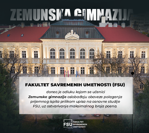 FSU doneo je odluku kojom se učenici Zemunska gimnazija oslobađaju obaveze polaganja prijemnog ispita