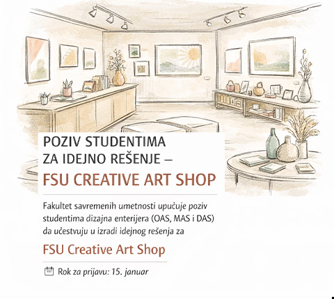 Studenti dizajna enterijera razvijaju idejna rešenja za FSU Creative Art Shop