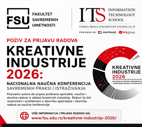 Poziv za prijavu radova za nacionalnu naučnu konferenciju Kreativne industrije 2026