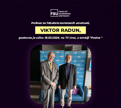 Profesor Fakulteta savremenih umetnosti Viktor Radun gostovao na TV Una