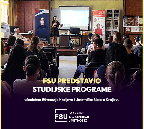 FSU predstavio studijske programe učenicima Gimnazije Kraljevo i Umetničke škole u Kraljevu