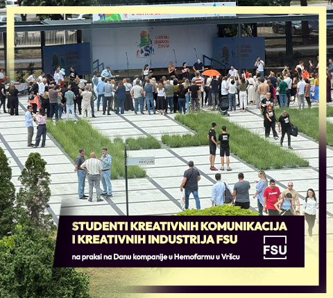 Studenti Kreativnih komunikacija i Kreativnih industrija FSU na praksi na Danu kompanije u Hemofarmu u Vršcu