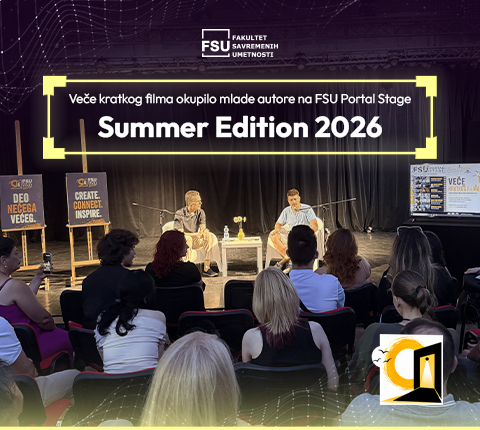 Veče kratkog filma okupilo mlade autore na FSU Portal Stage – Summer Edition 2026