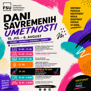 Dani savremenih umetnosti na FSU: Mesec izložbi, kreativnih susreta i programa za sve