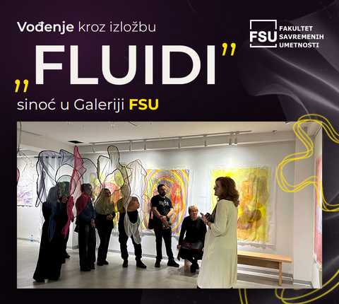 Održano vođenje kroz izložbu „FLUIDI” Marije Đurić u Galeriji FSU