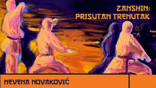 Naslovna strana kataloga izložbe Zanshin: prisutan trenutak